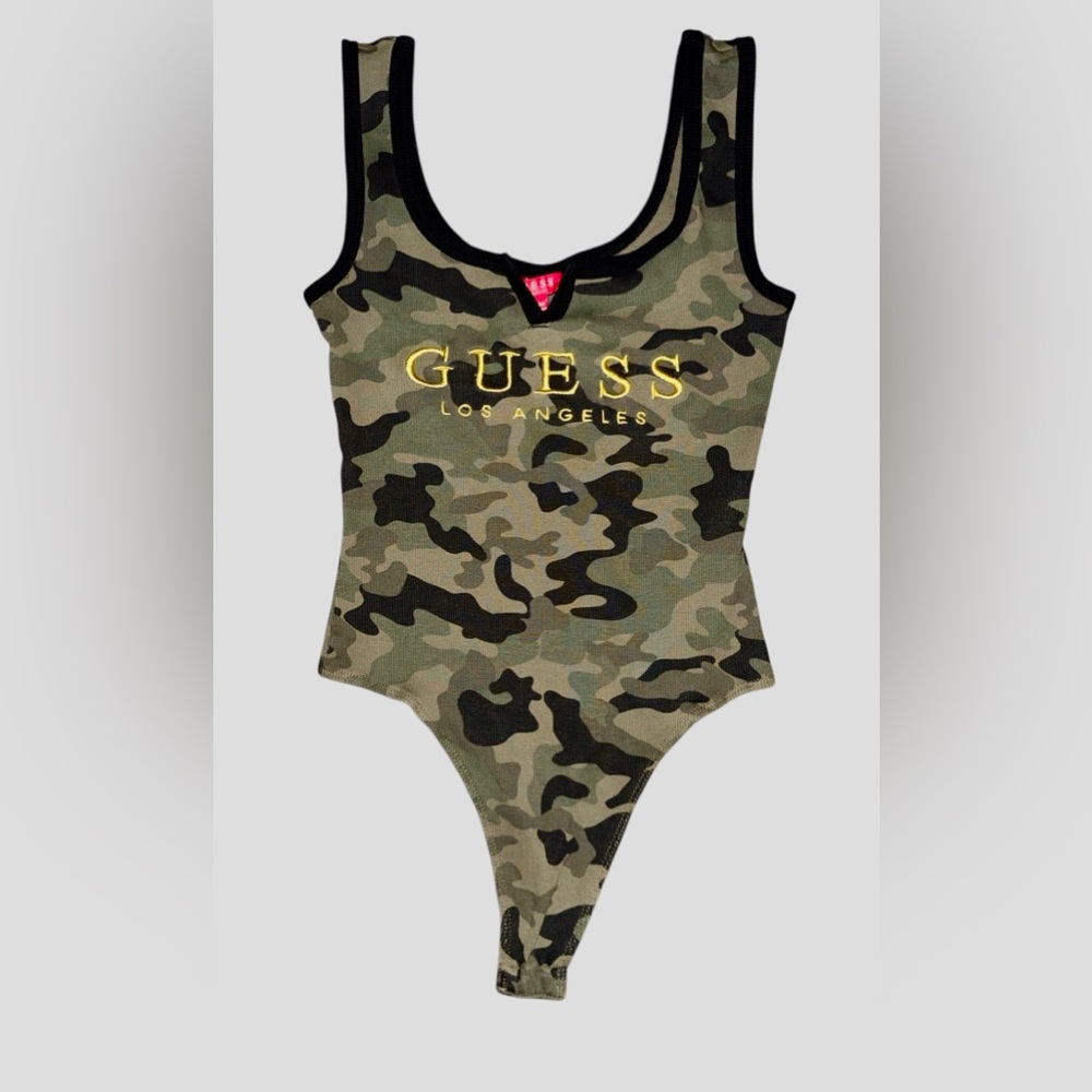 Guess Camouflage bodysuit with Gold Logo small